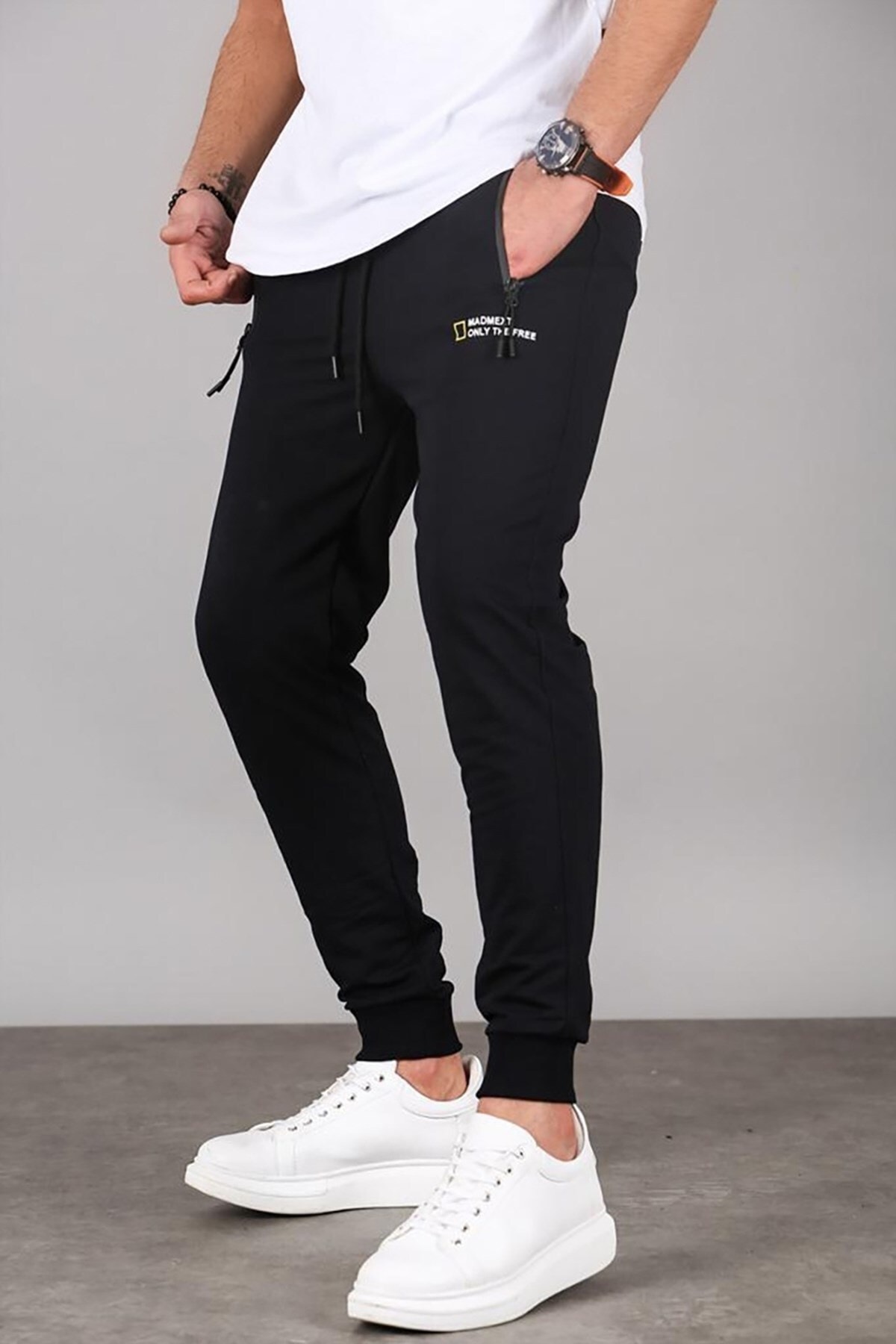 Madmext Navy Blue Basic Tracksuit 5436