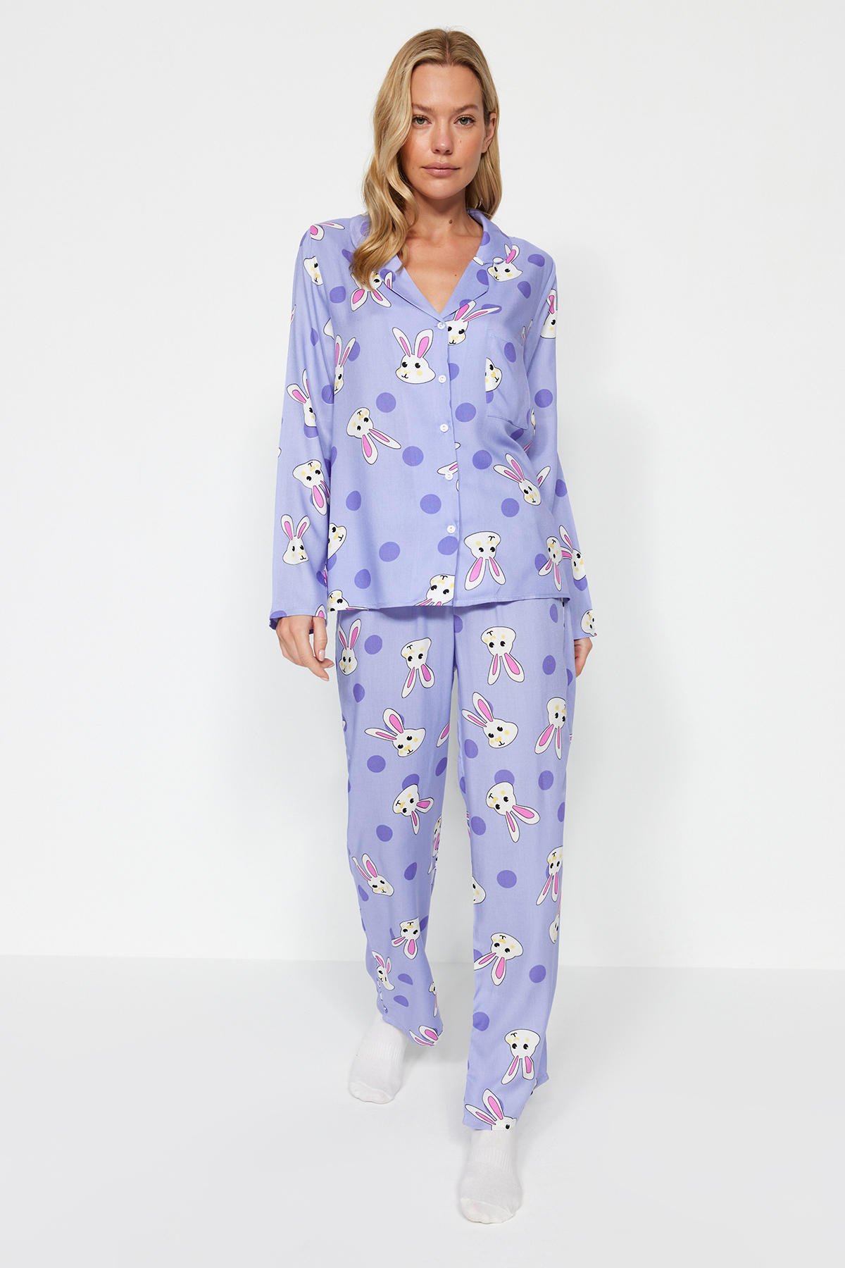 Damen Pyjama Trendyol Rabbit patterned
