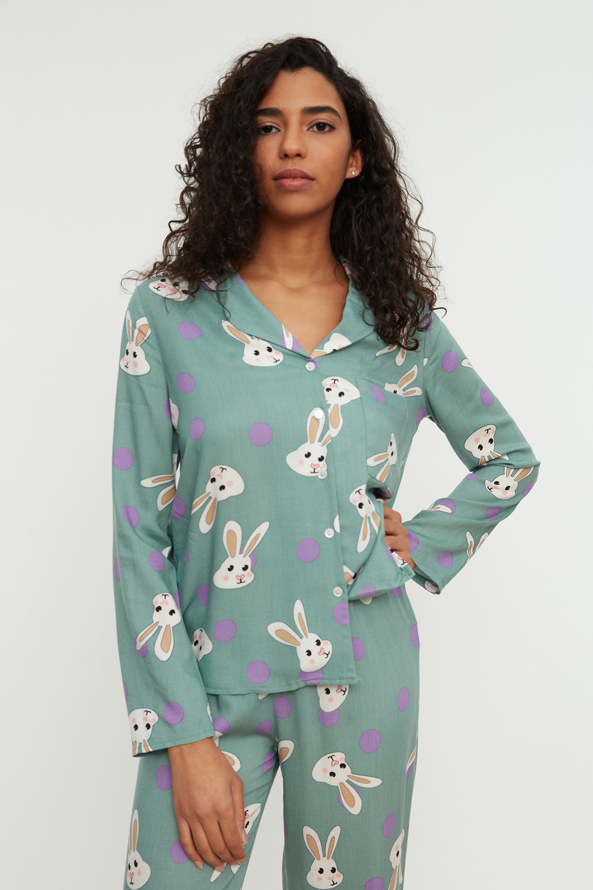 Damen Pyjama Trendyol Rabbit patterned