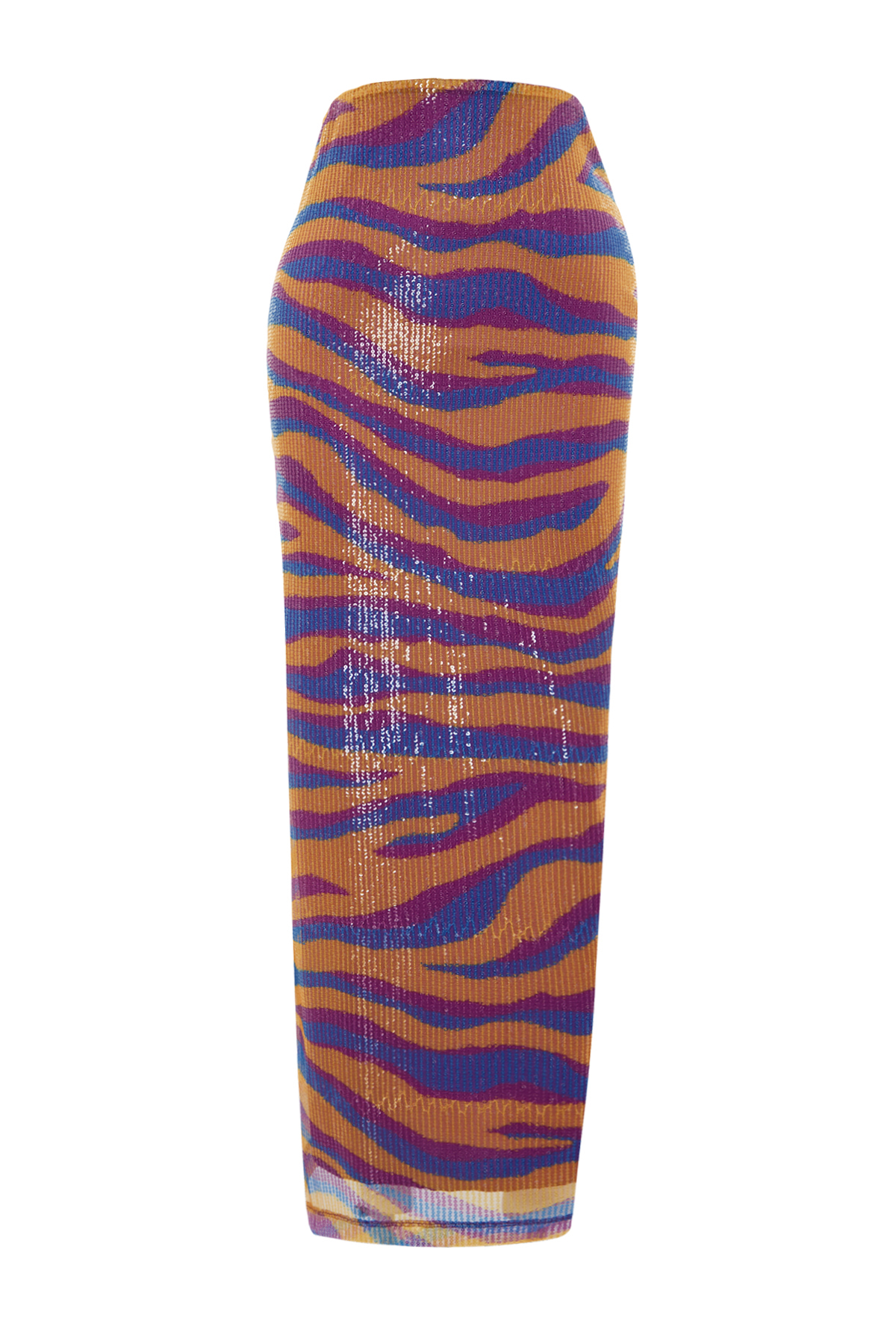 Trendyol Multi-Colored Patterned Body-Sitting Lined Glitter Sequin Sequin Skirt