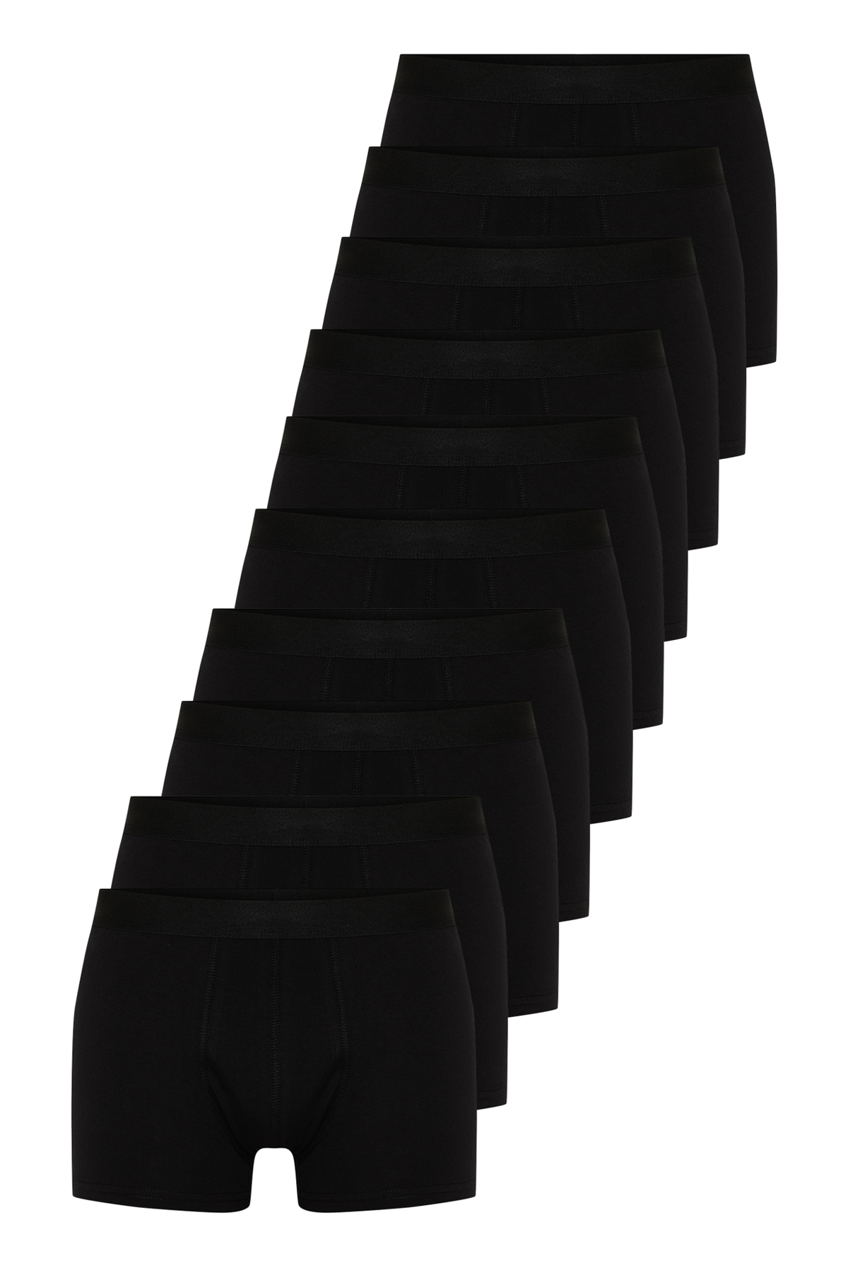 Trendyol Black Multicolor Basic 10 Pack Cotton Boxers