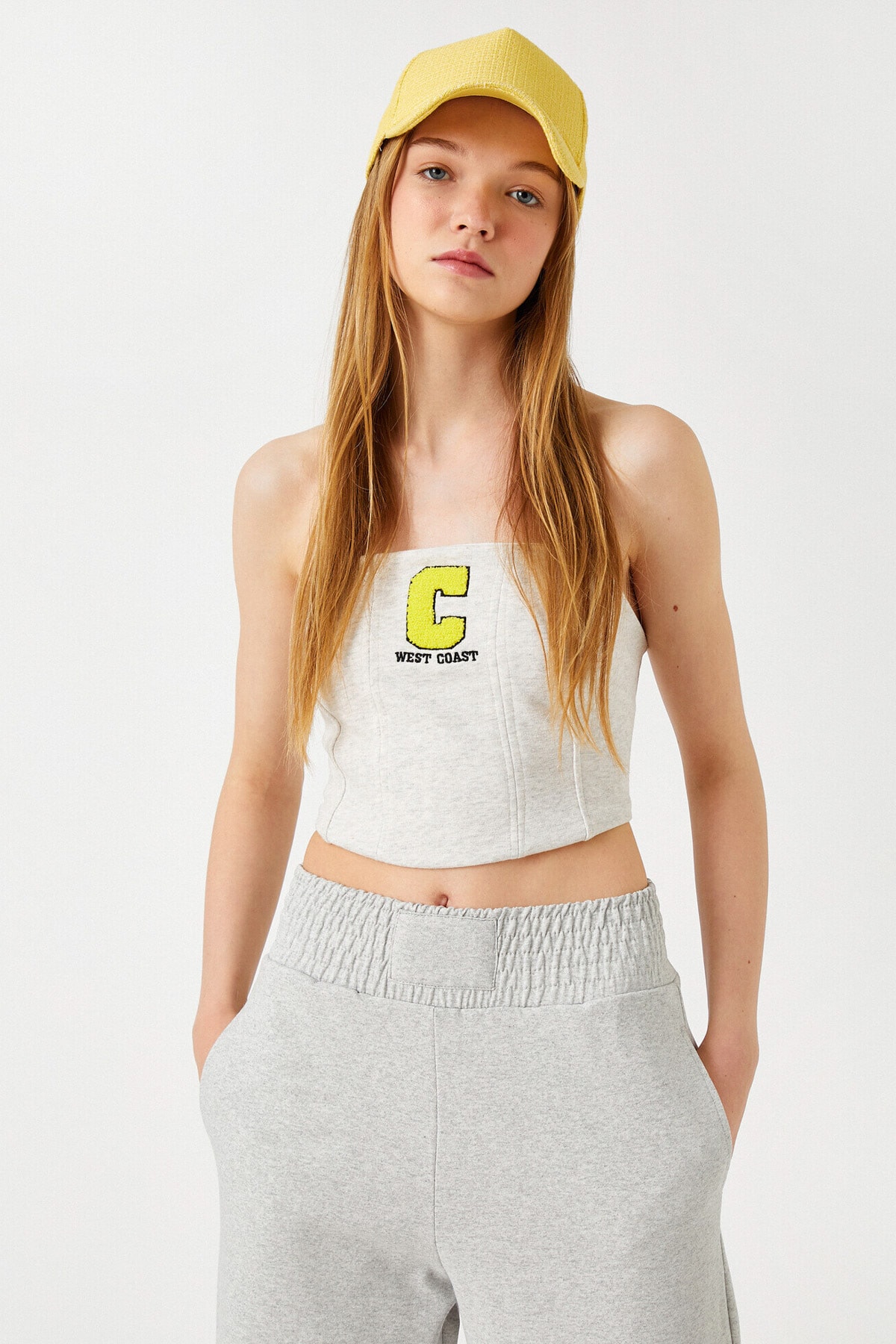 Koton Strapless Crop Undershirt Embroidered