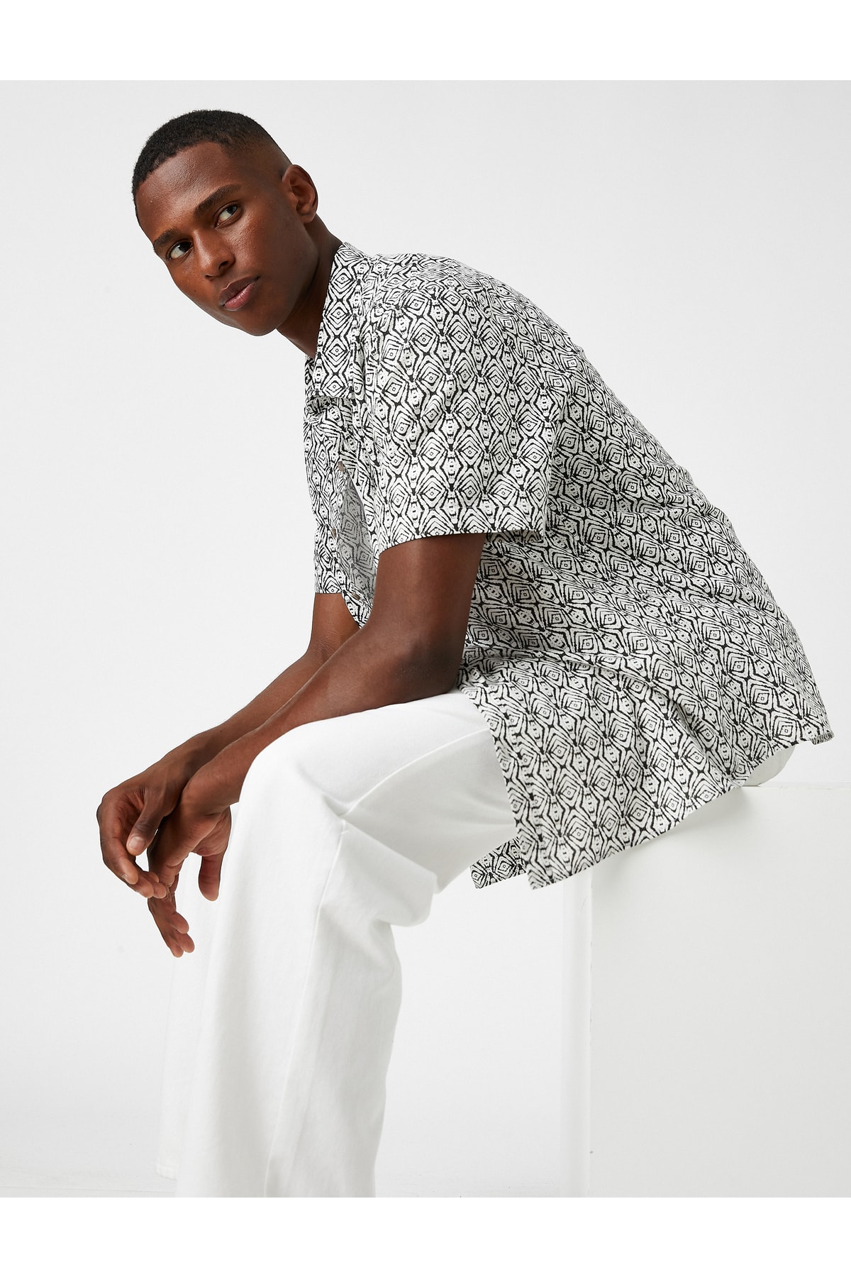 Koton Patterned Short Sleeve Shirt