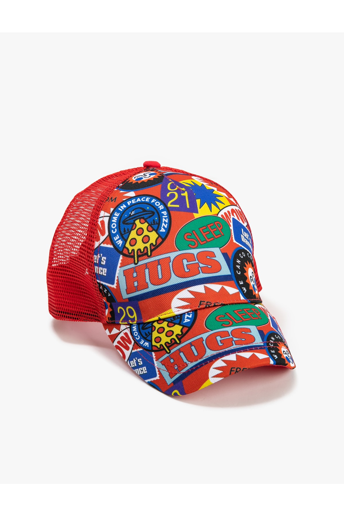 Koton Mesh Cap Hat Printed Multicolor