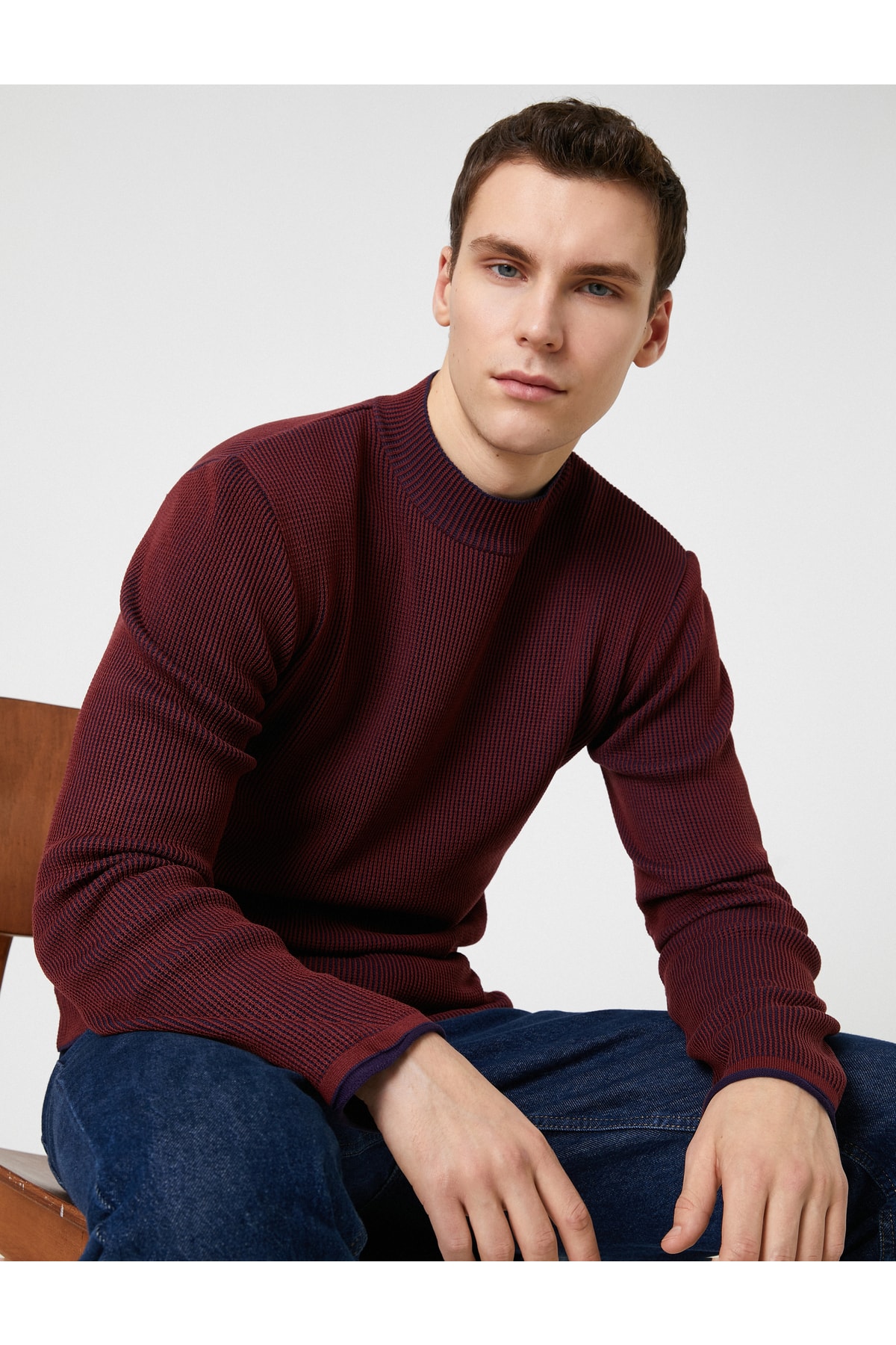 Koton Basic Knitwear Sweater Half Turtleneck Slim Fit