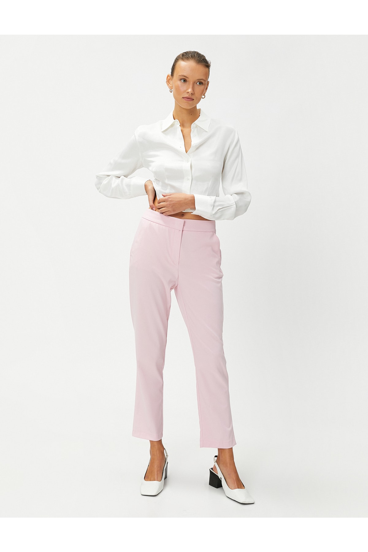 Koton Basic Cigarette Trousers with Pockets