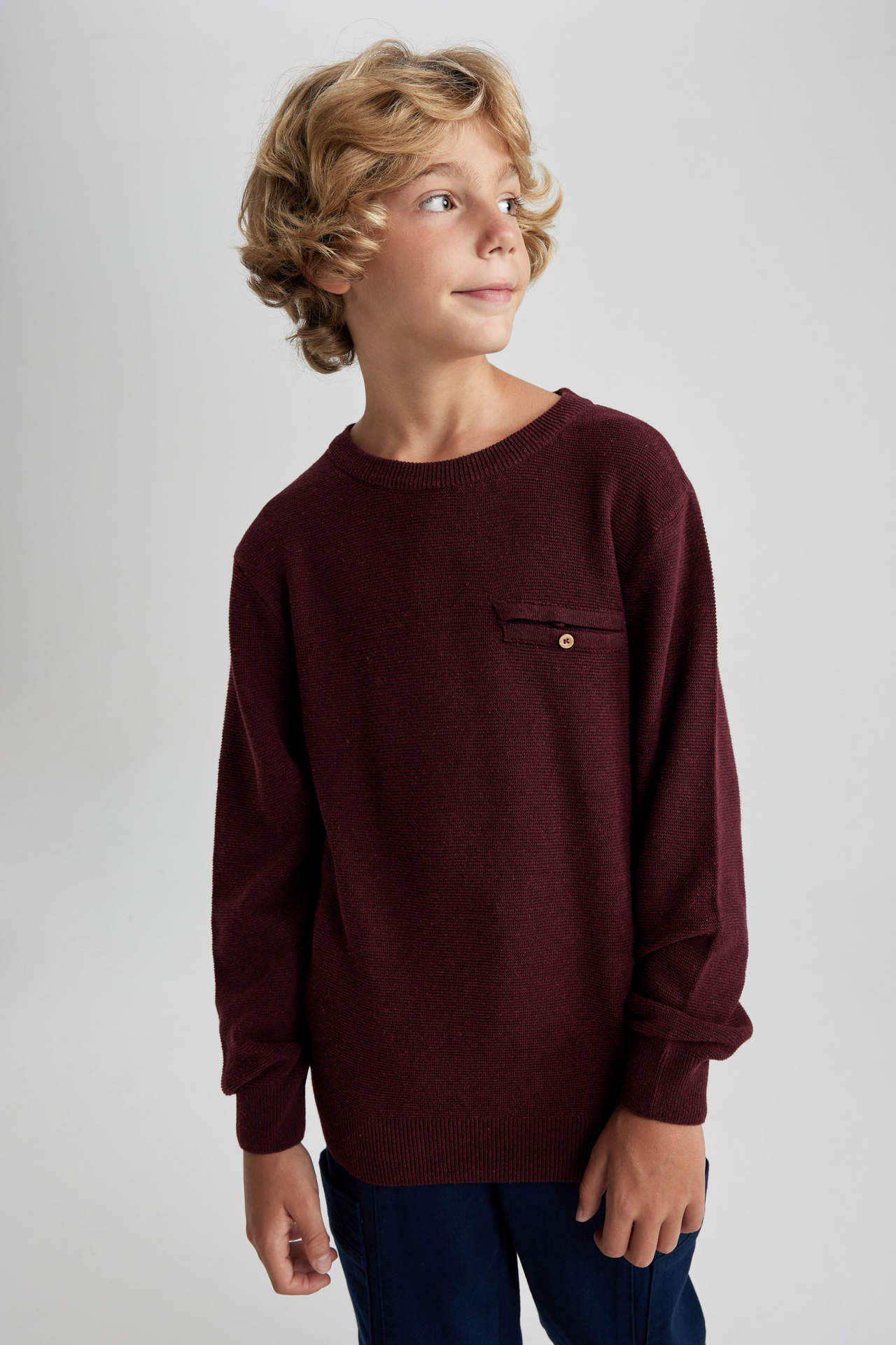 DEFACTO Boy Regular Fit Crew Neck Pullover