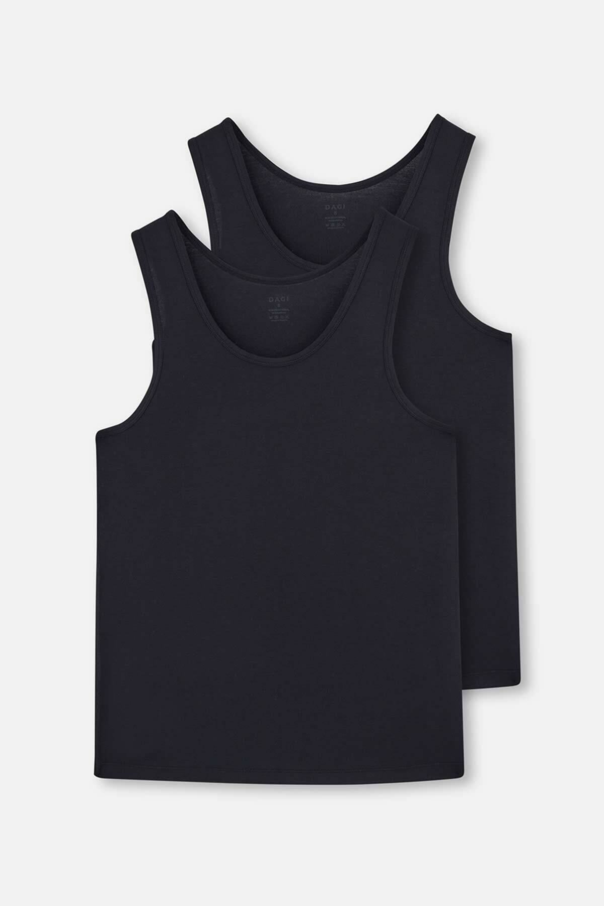 Dagi 2-Pack Black Micro Modal Undershirt