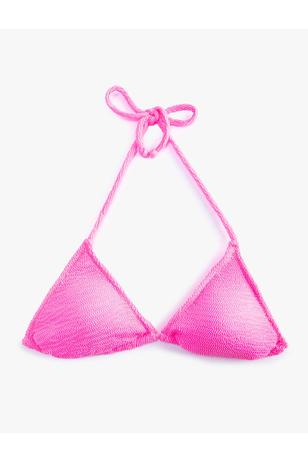 Koton Triangle Bikini Top Textured Halter