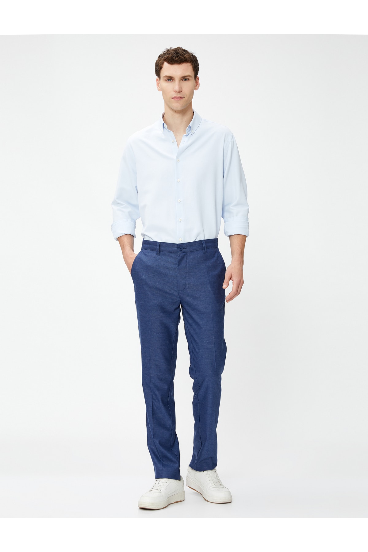 Koton Basic Shirt Classic Cuff Collar Long Sleeve Buttoned Non Iron