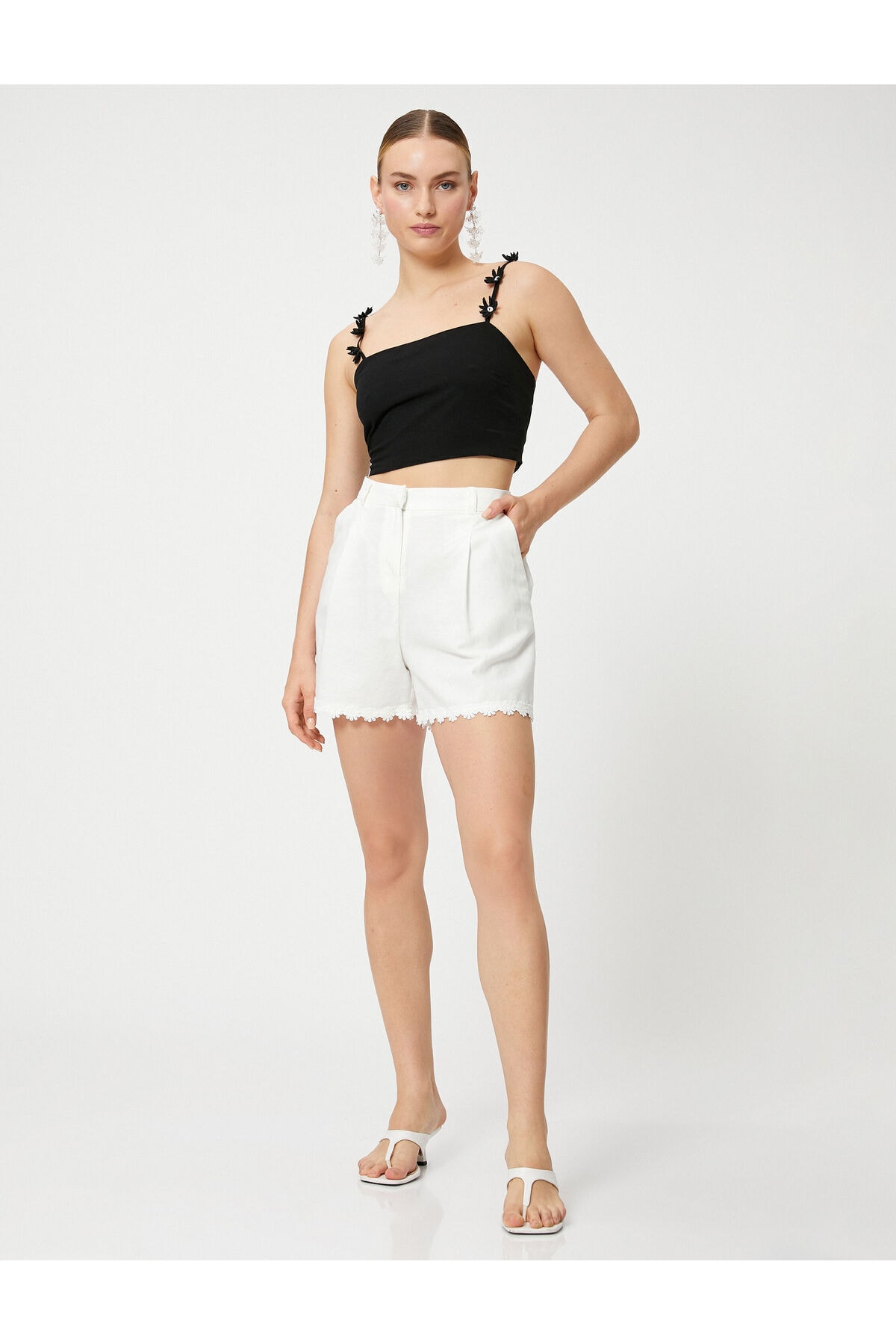 Koton Crop Daisy Strap Undershirt