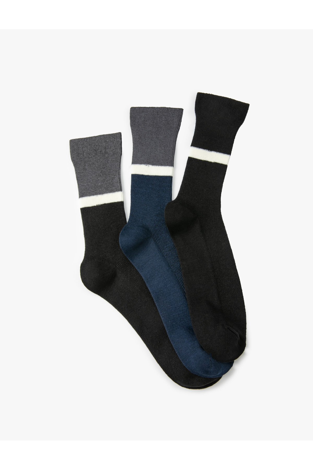 Koton 3-Piece Socks Set Geometric Patterned