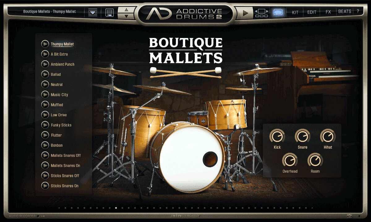 XLN Audio AD2: Boutique Mallets (Digital product)