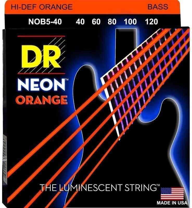 DR Strings NOB5-40 Bass guitar strings