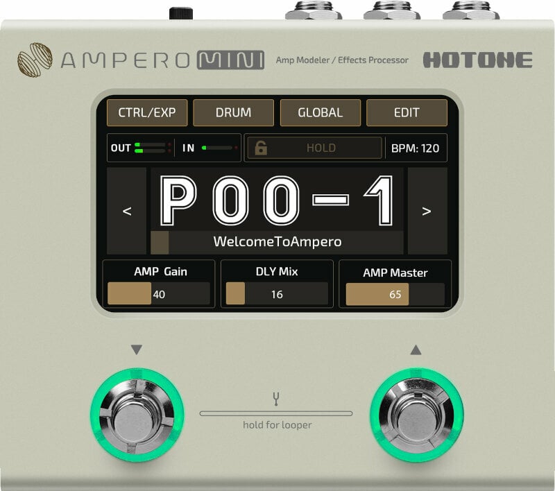 Hotone Ampero Mini Vanilla Guitar Multi-effect