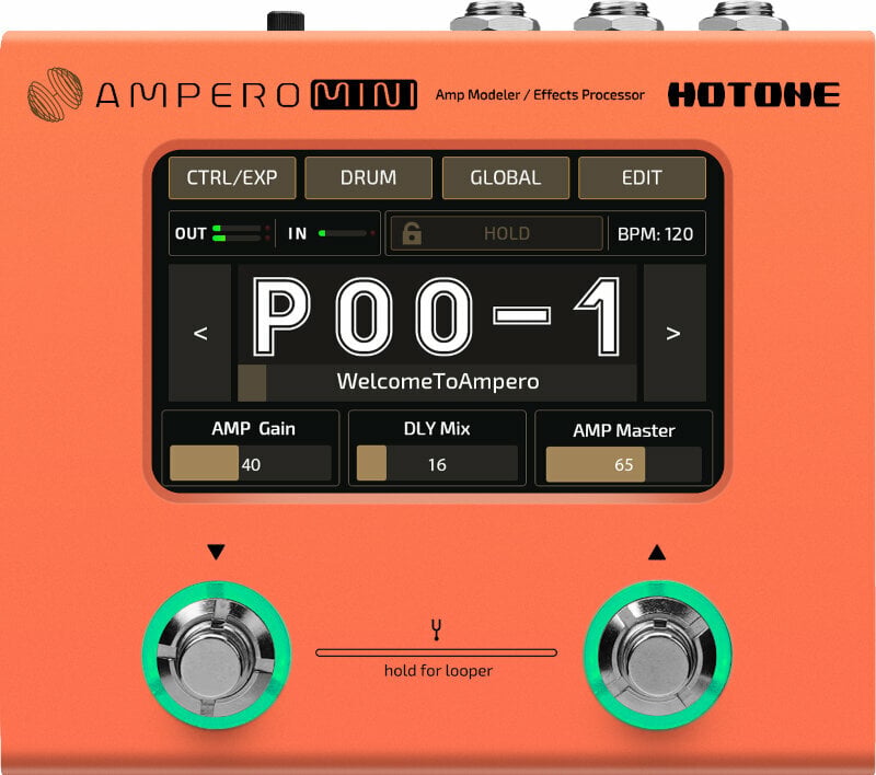 Hotone Ampero Mini Orange Guitar Multi-effect