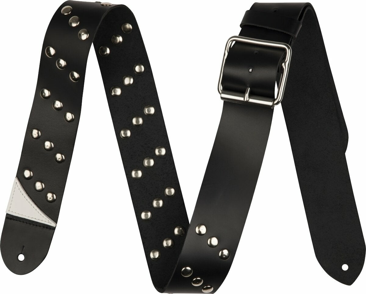 Jackson Diagonal Stud Leather Guitar strap Black