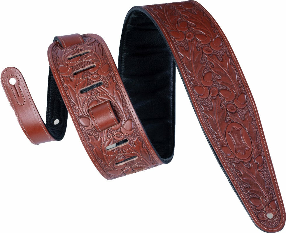 Levy's Oak Embossed Guitar strap Walnut