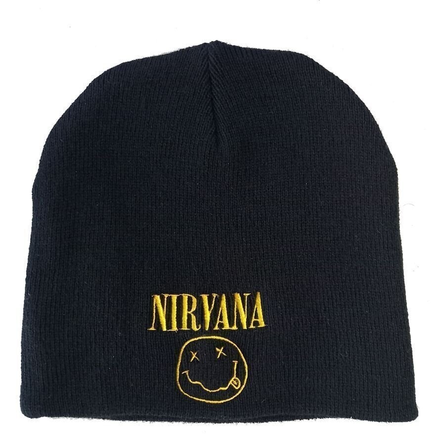 Nirvana Hat Face Logo Black