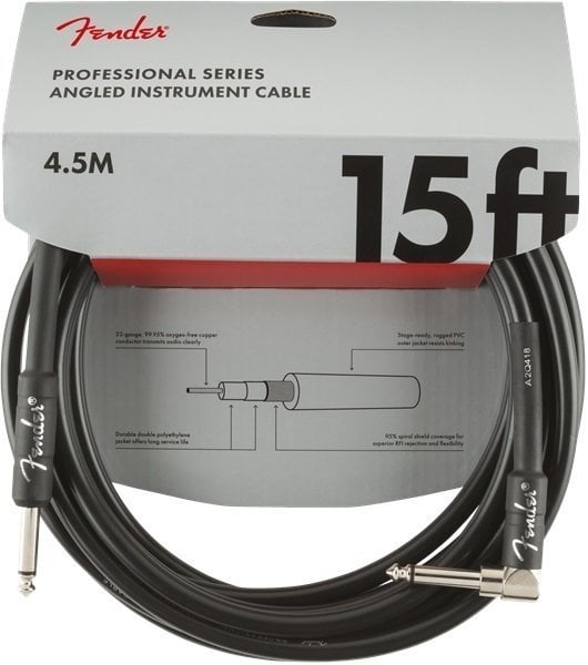 Fender Professional Series 4,5 m Straight - Angled Instrument Cable