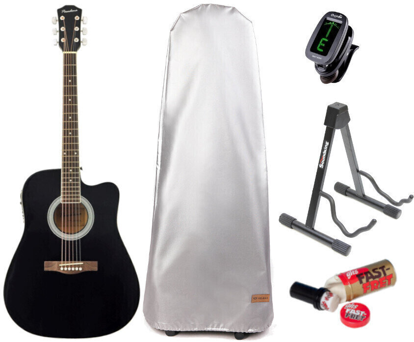 Pasadena SG028CE SET Black electro-acoustic guitar
