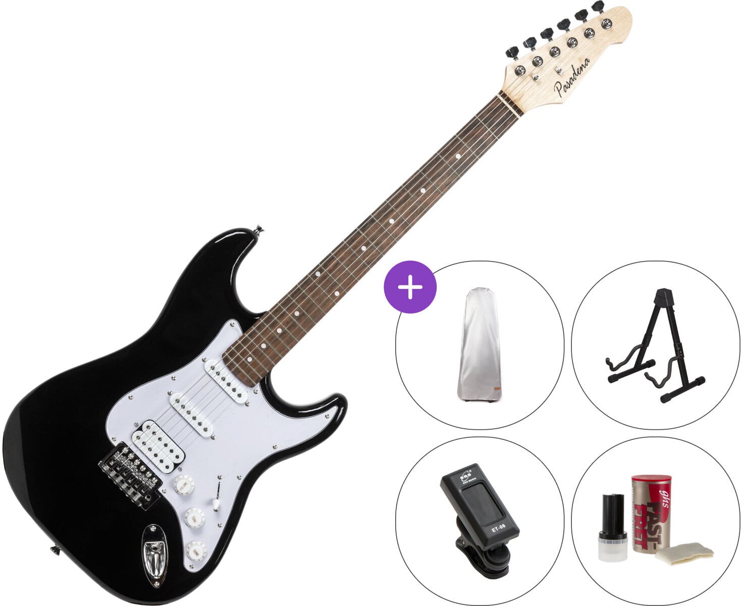 Pasadena ST-11 Black Electric guitar