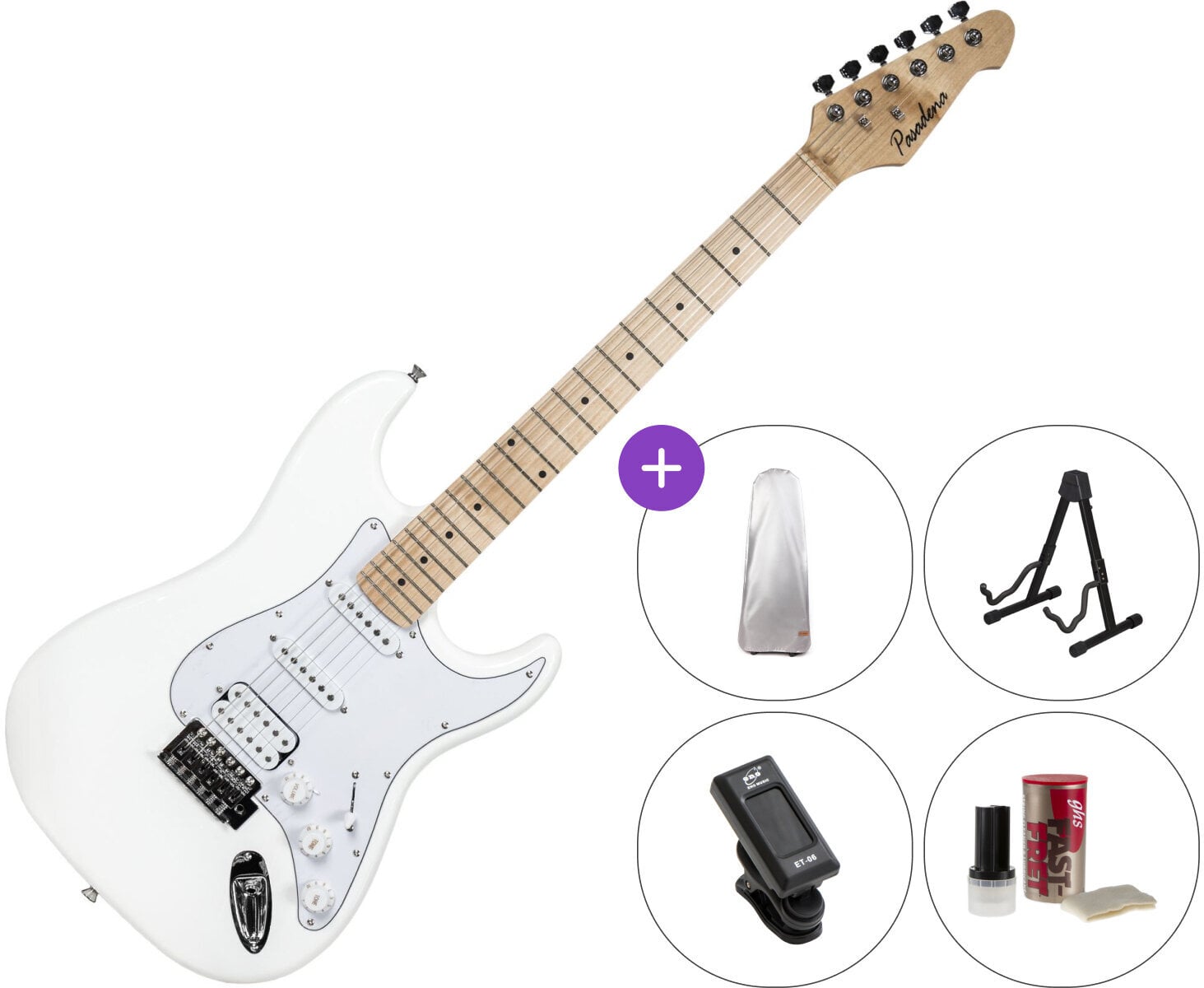 Pasadena ST-11 Set White Electric guitar