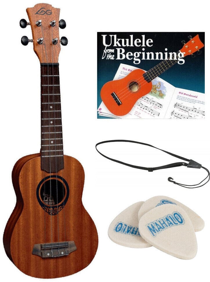 LAG TKUS SET Natural Satin Soprano Ukulele