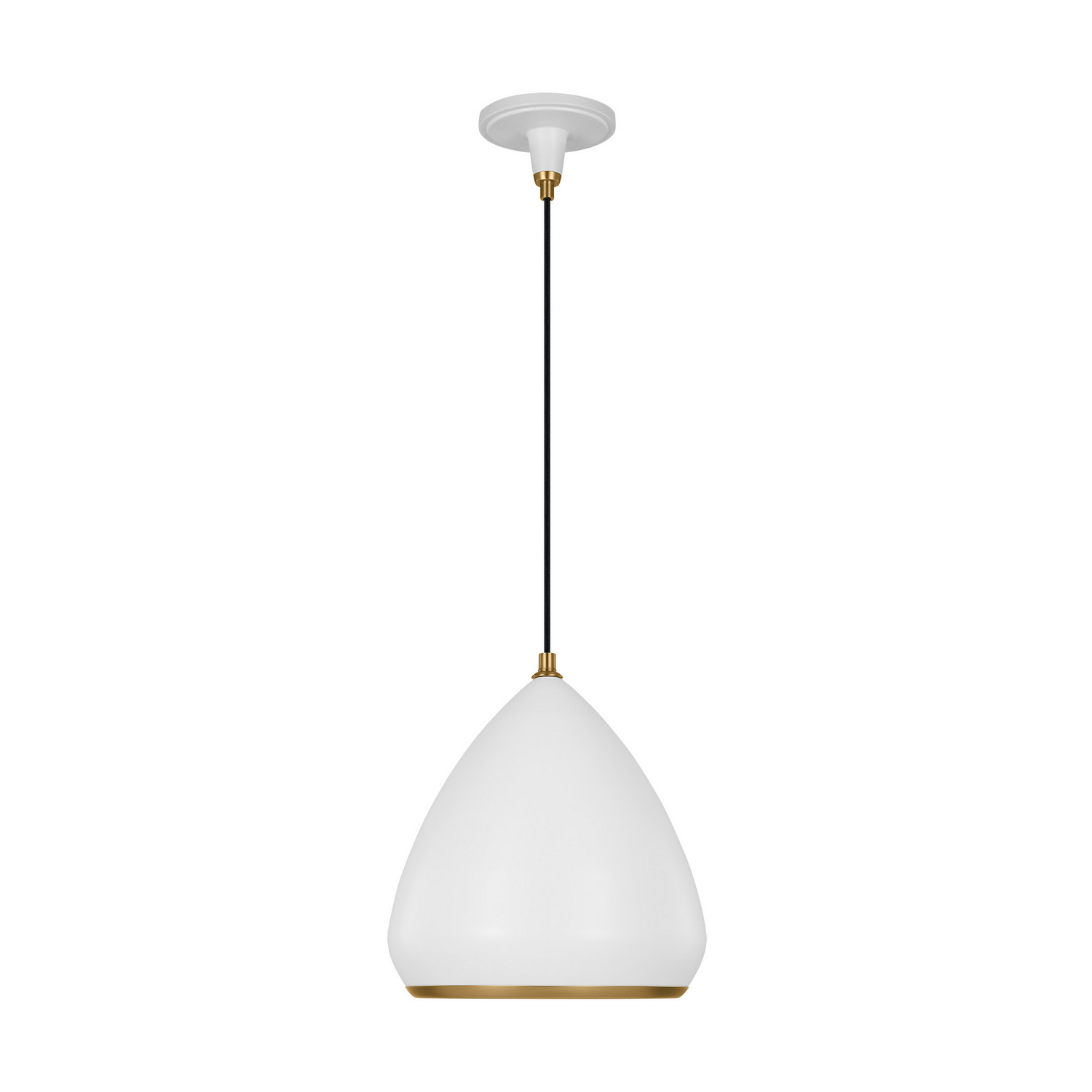 Visual Comfort Studio Clasica Pendant Light in Matte White by Thomas O'Brien