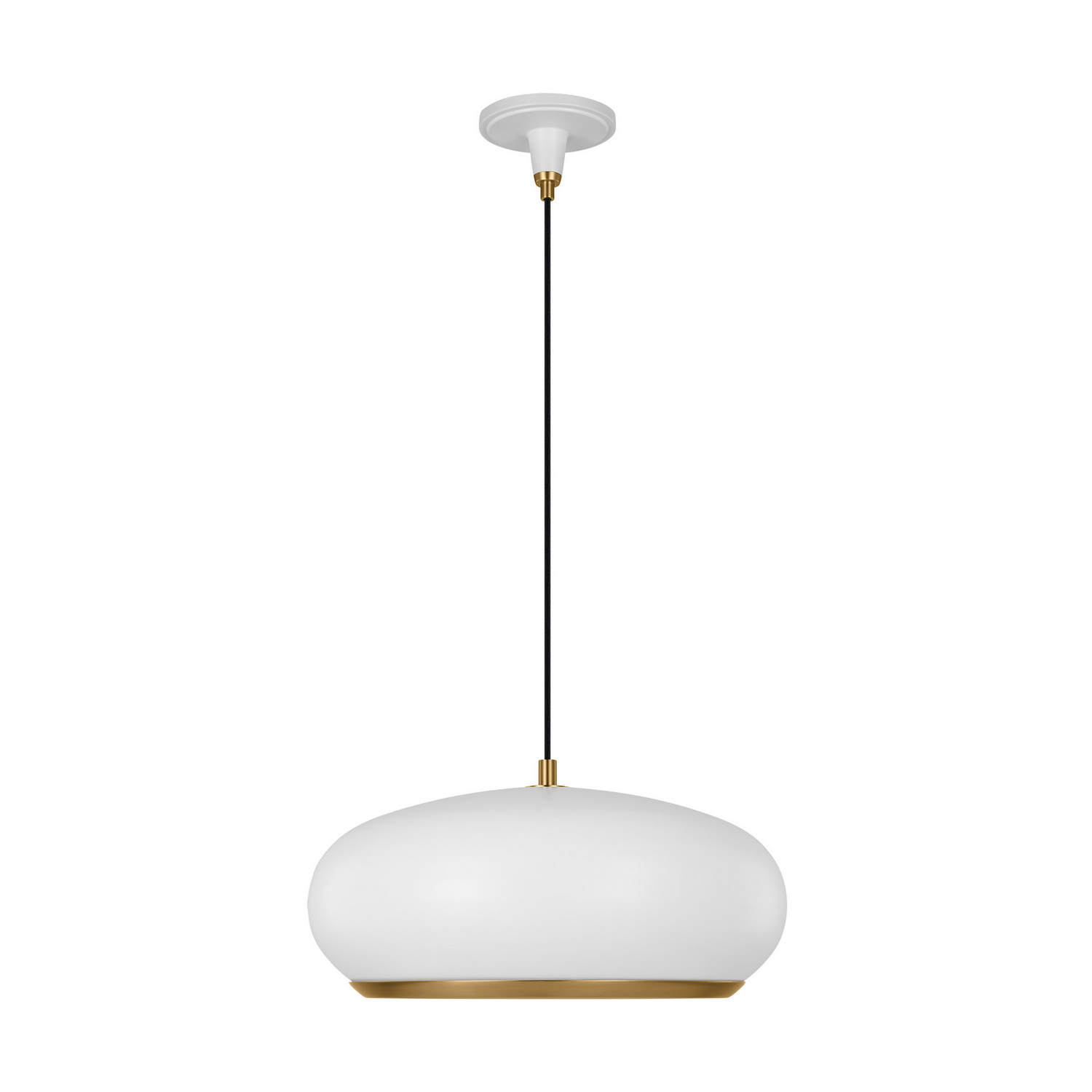 Visual Comfort Studio Clasica Pendant Light in Matte White by Thomas O'Brien