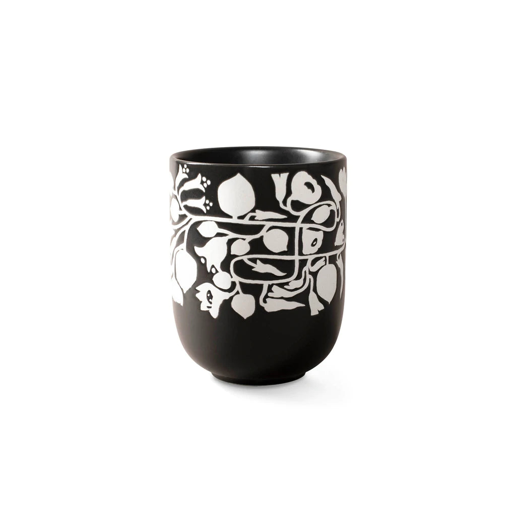 No Handle Ceramic Vessel Black/White | Fringe Studio