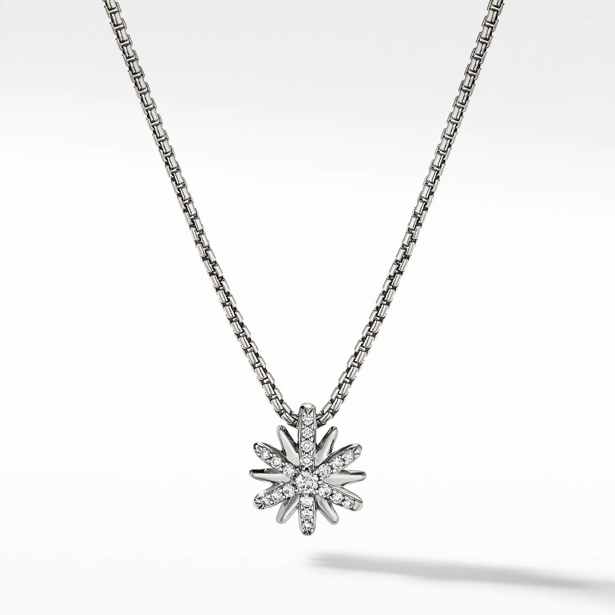 David Yurman Petite Starburst Station Necklace with Diamonds
