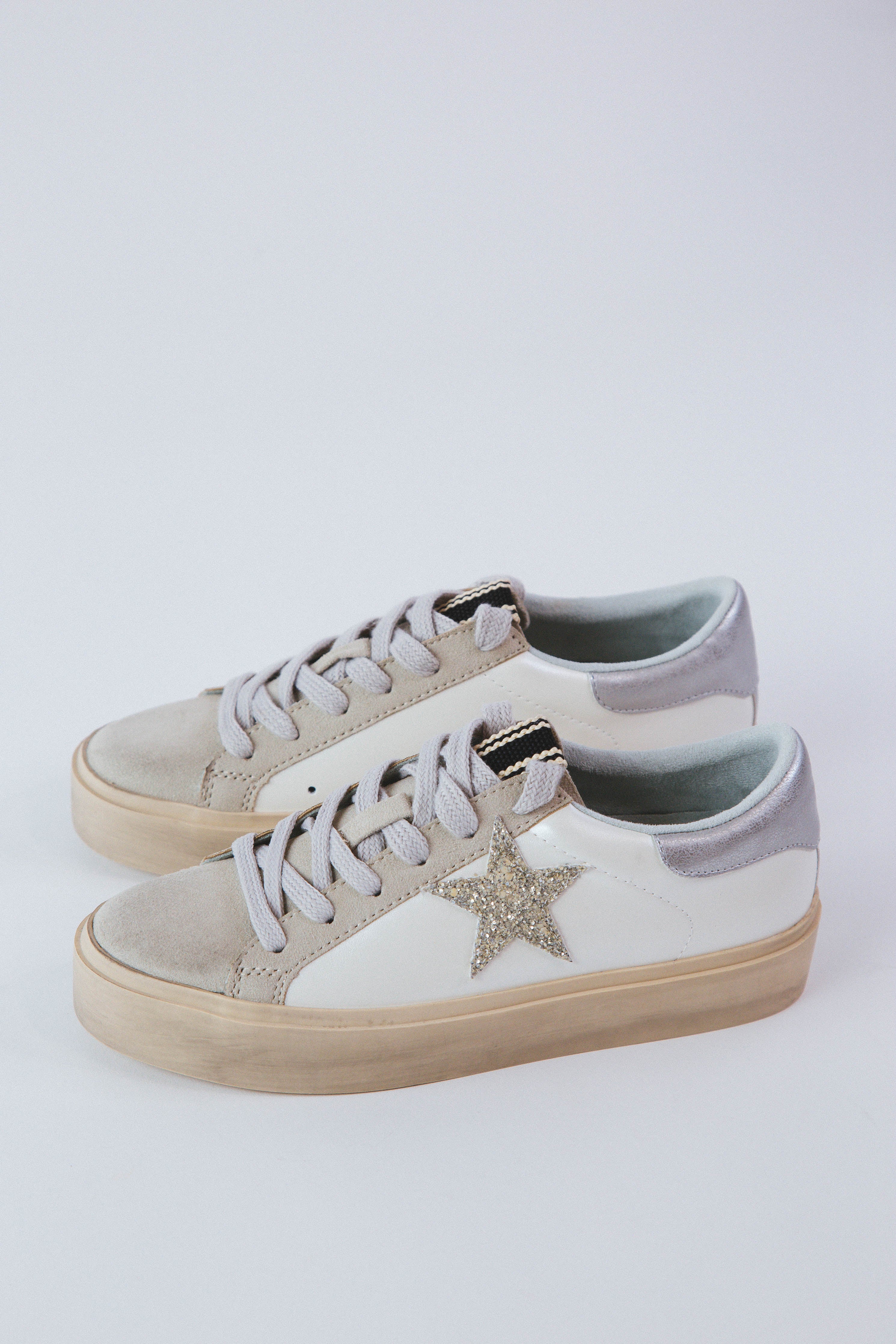 Reba Platform Star Sneaker Pearl | ShuShop