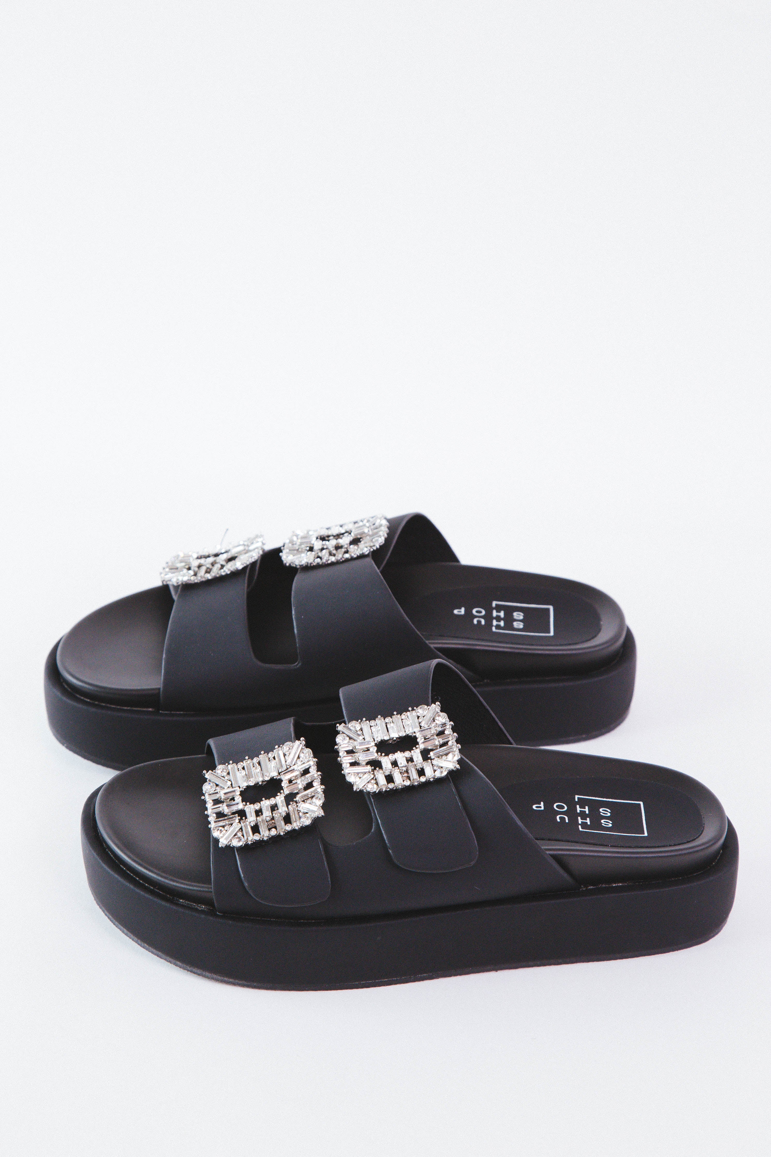 Lola Flatform Sandal Black | ShuShop