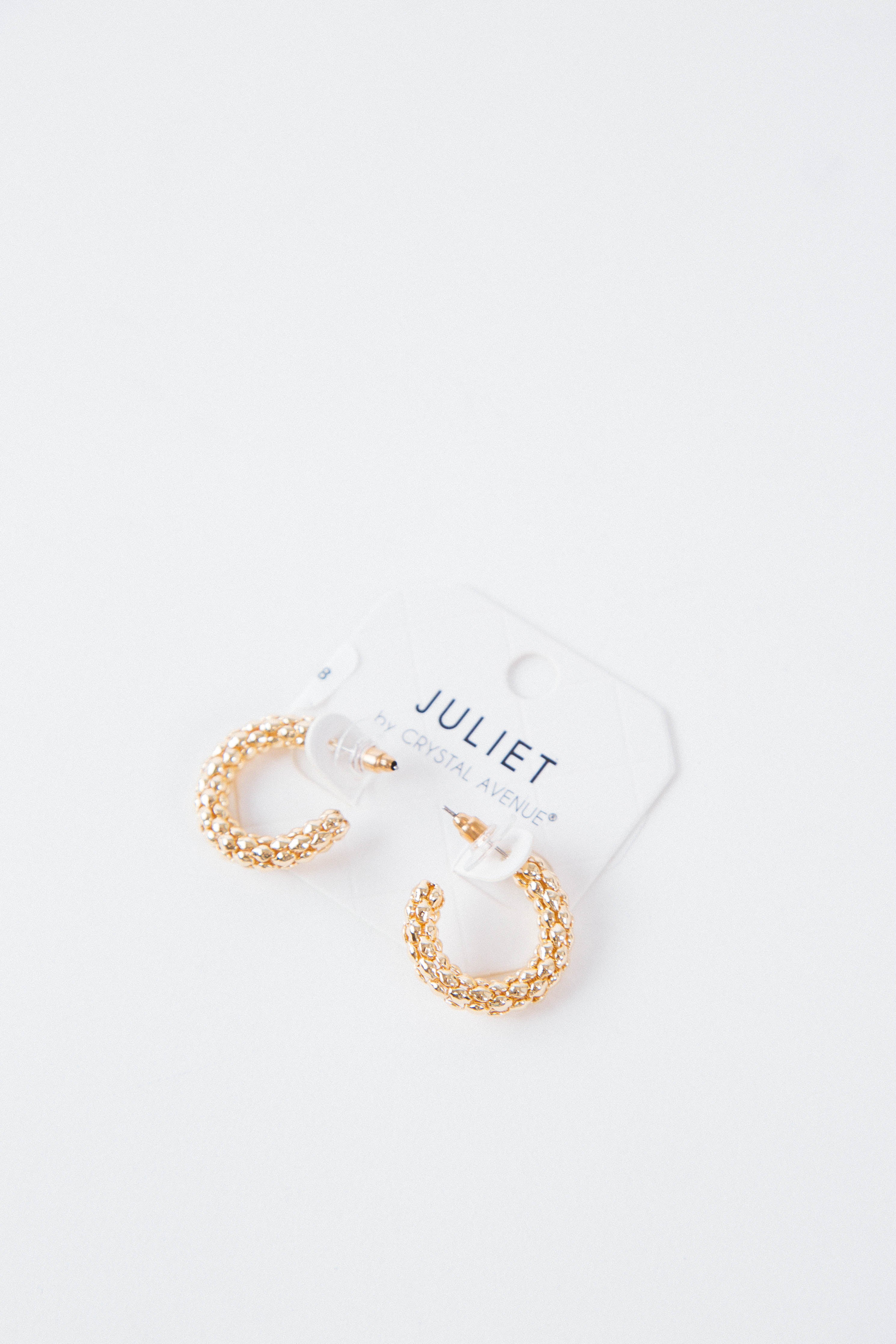 Popcorn Chain Hoop Earring Gold