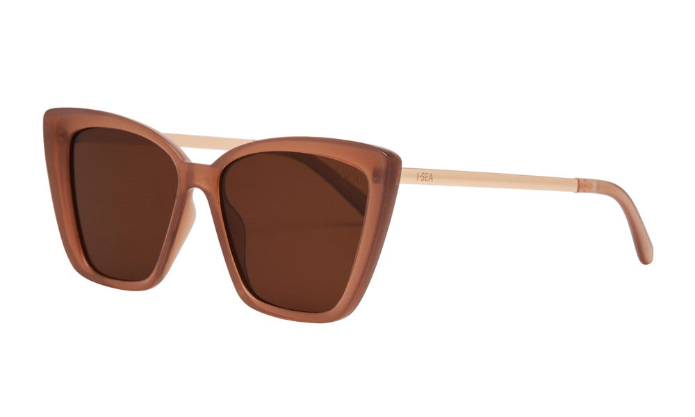 Aloha Fox Polarized Sunglasses Dusty Rose/Brown | I-SEA