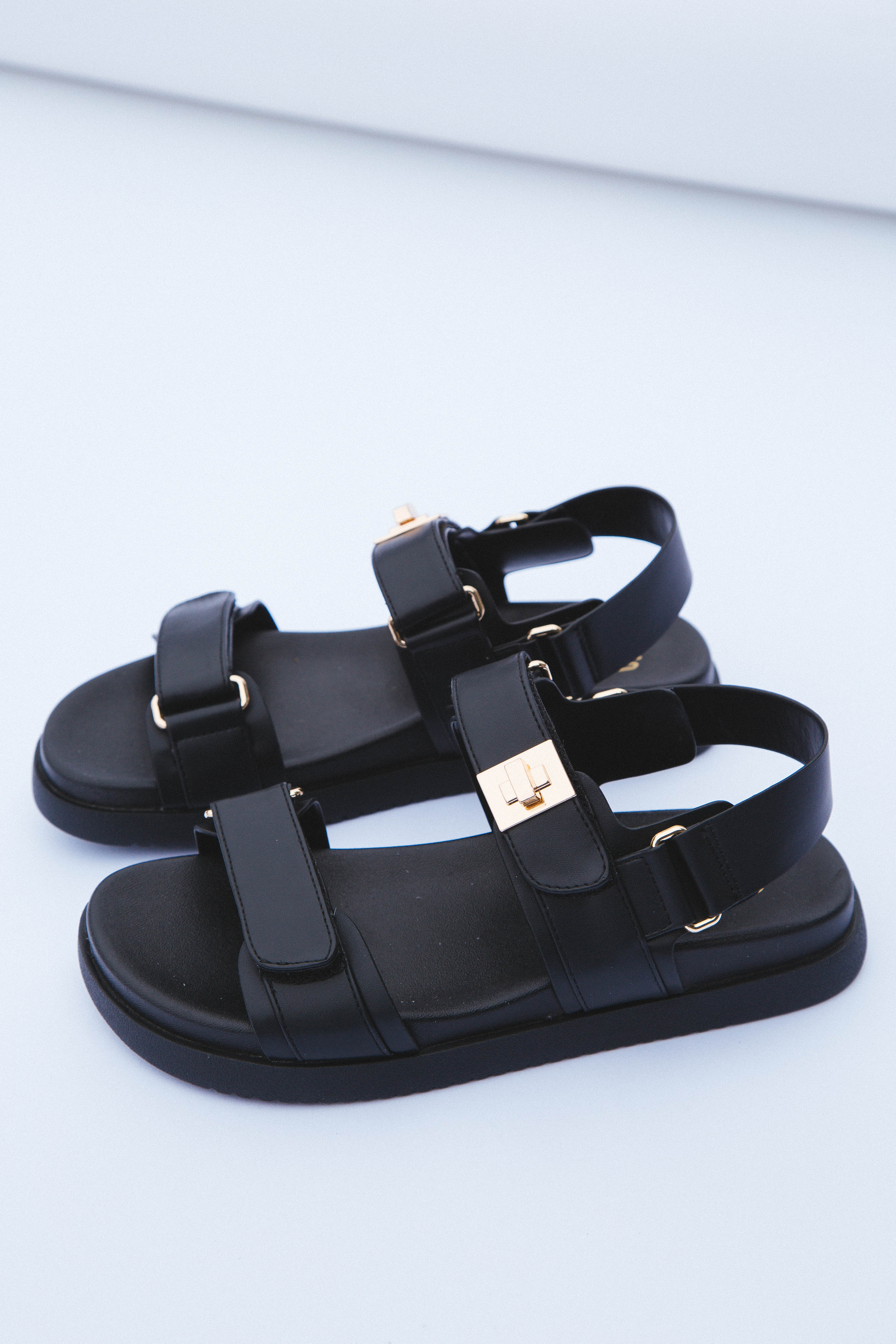 Cobber Flatform Sandal Black PU