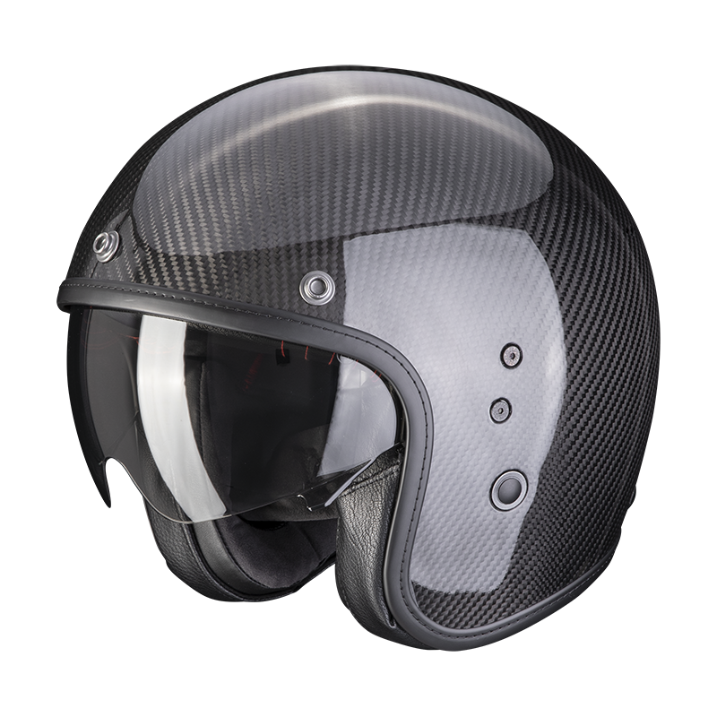 Scorpion Belfast Carbon Evo Solid Black Jet Helmet Size S