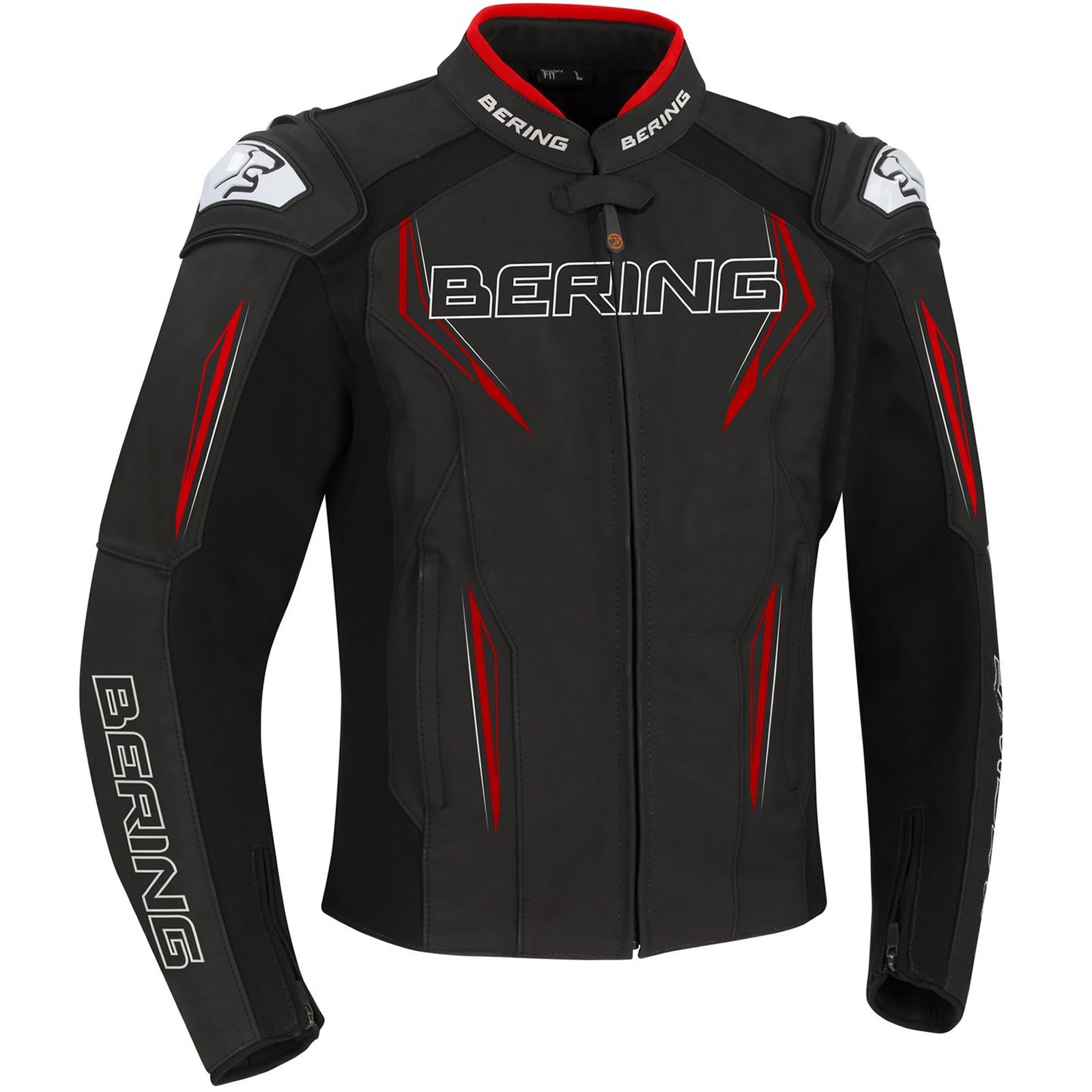 Bering Sprint-R Leather Jacket Black Red Size M