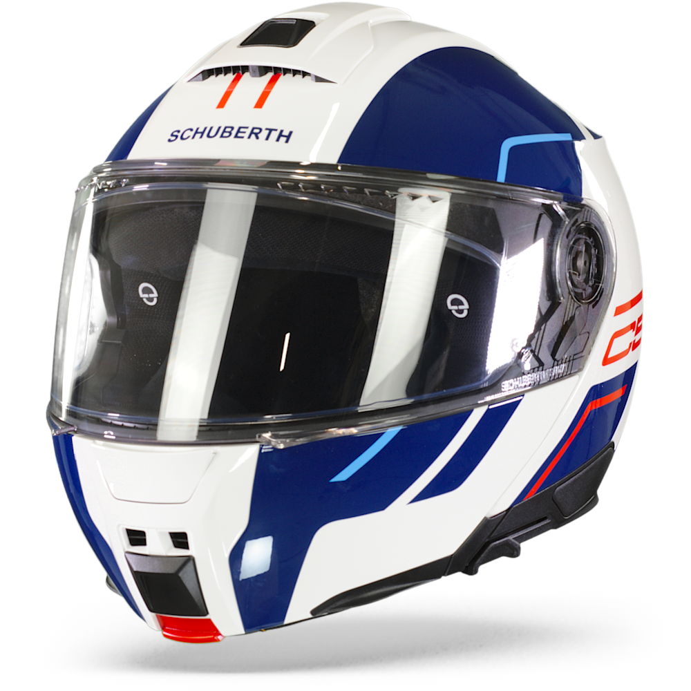 Schuberth C5 Master White Blue Modular Helmet Size M