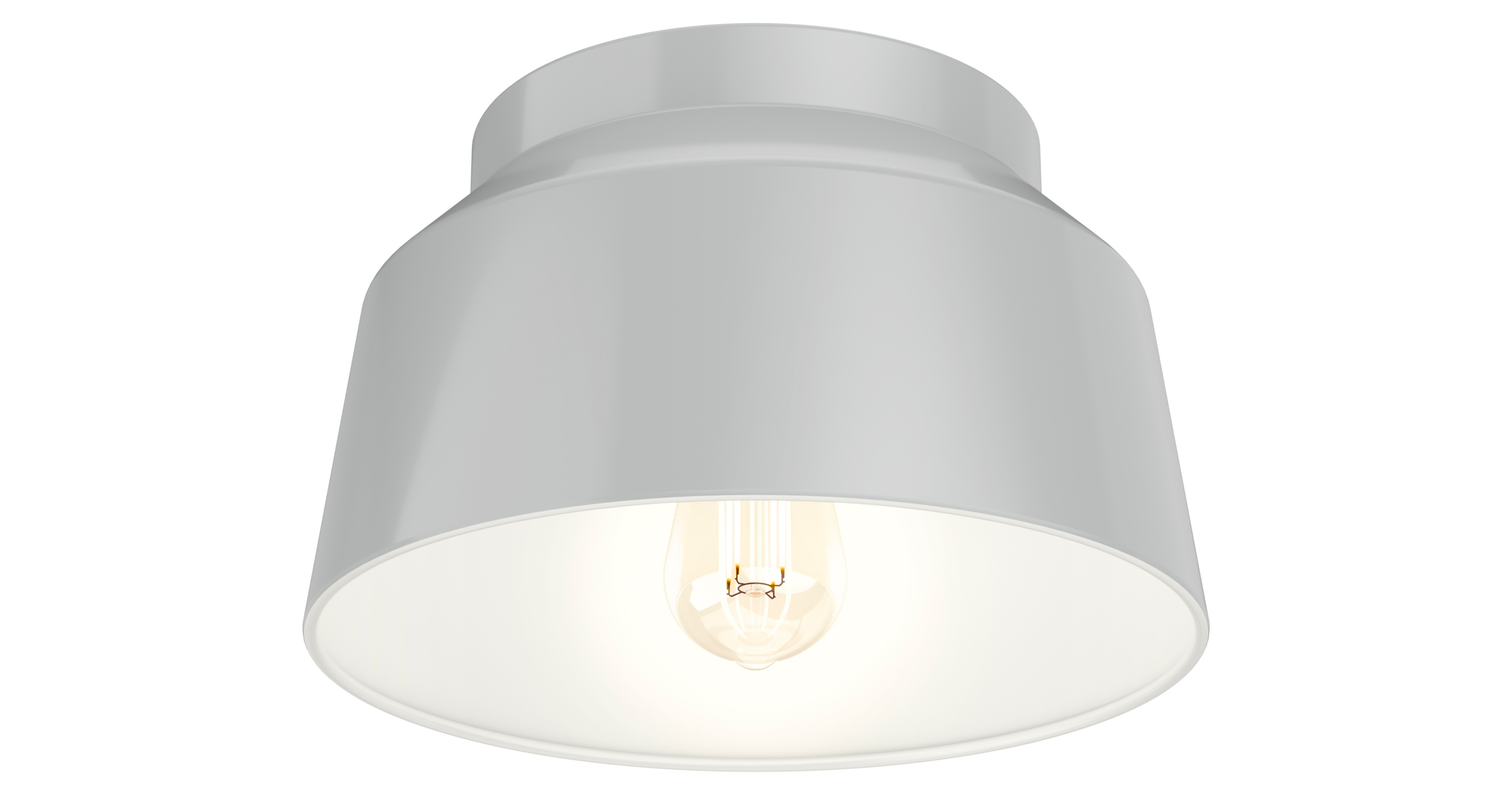 Hunter Cranbrook 1-Light Flush Mount in Dove Grey
