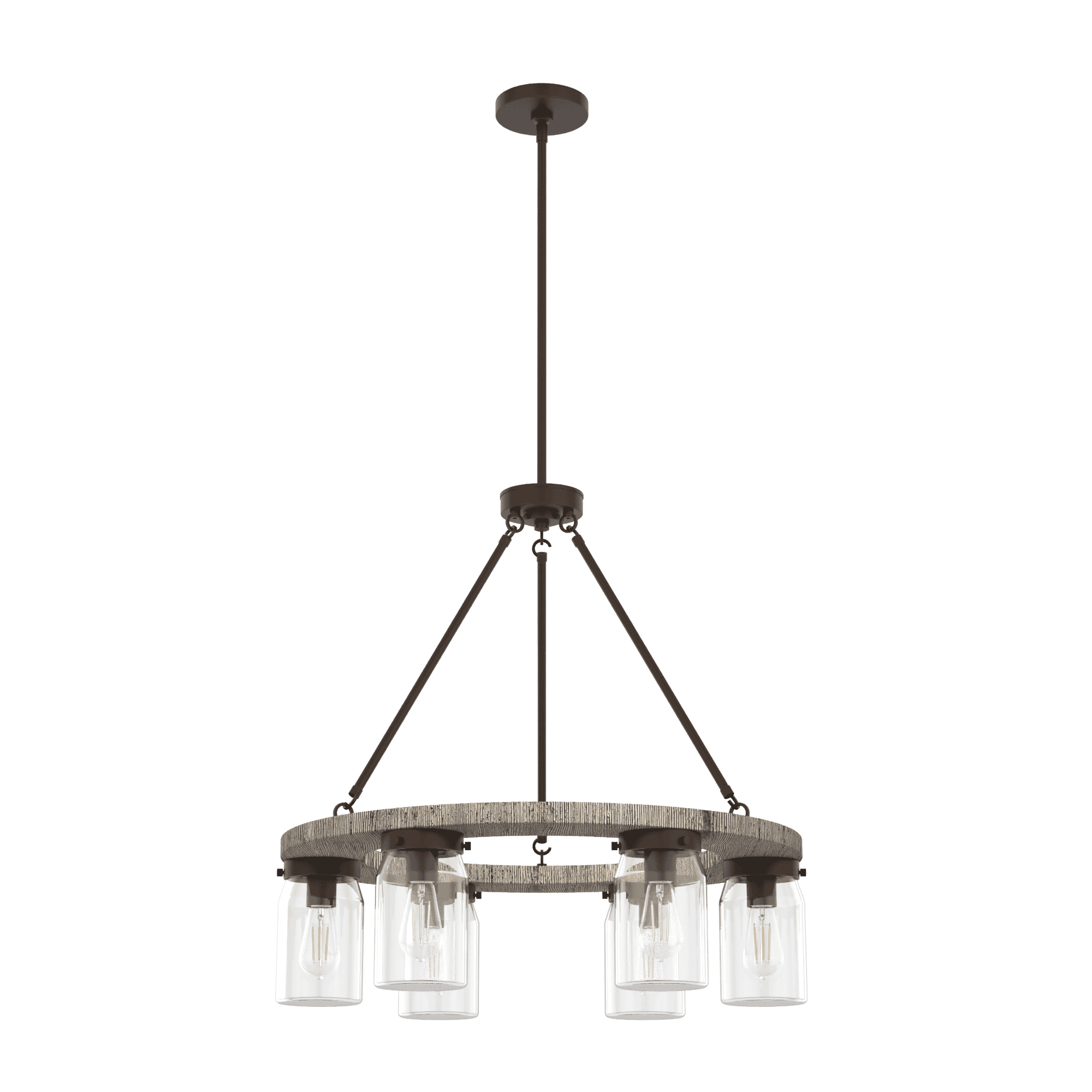 Hunter Devon Park 6-Light Chandelier in Onyx Bengal