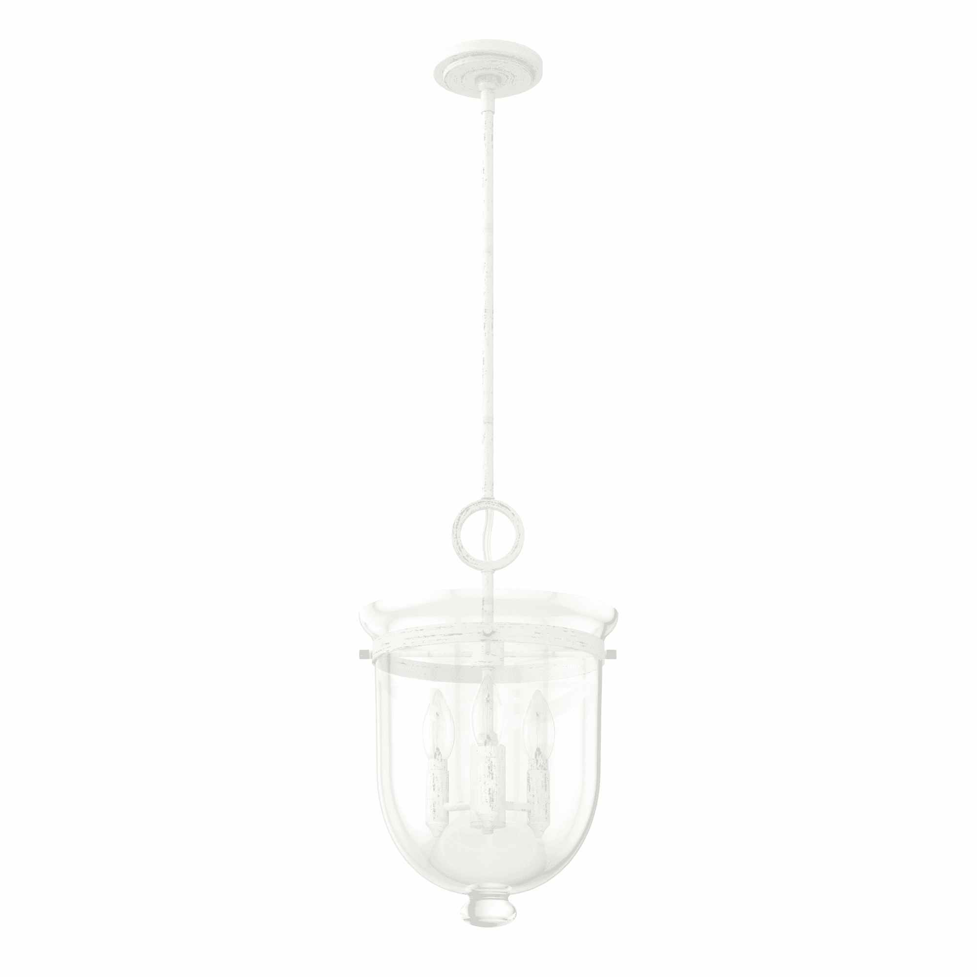 Hunter Belltown 3-Light Pendant Light in Rustic White