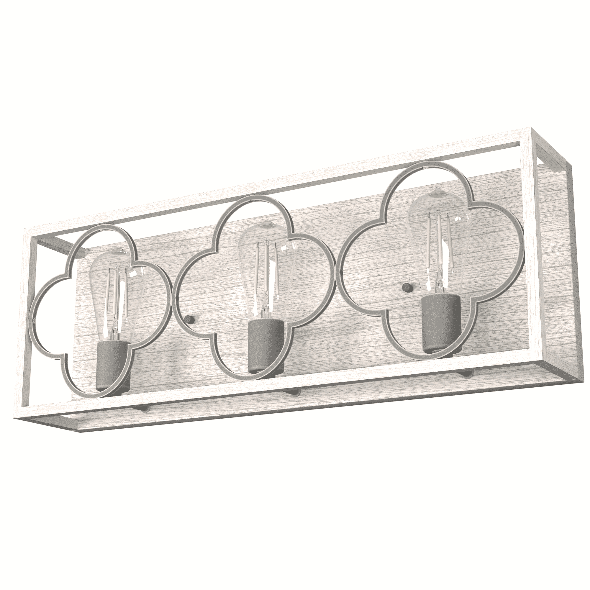 Hunter Gablecrest 3-Light Bathroom Vanity Light in Distressed White