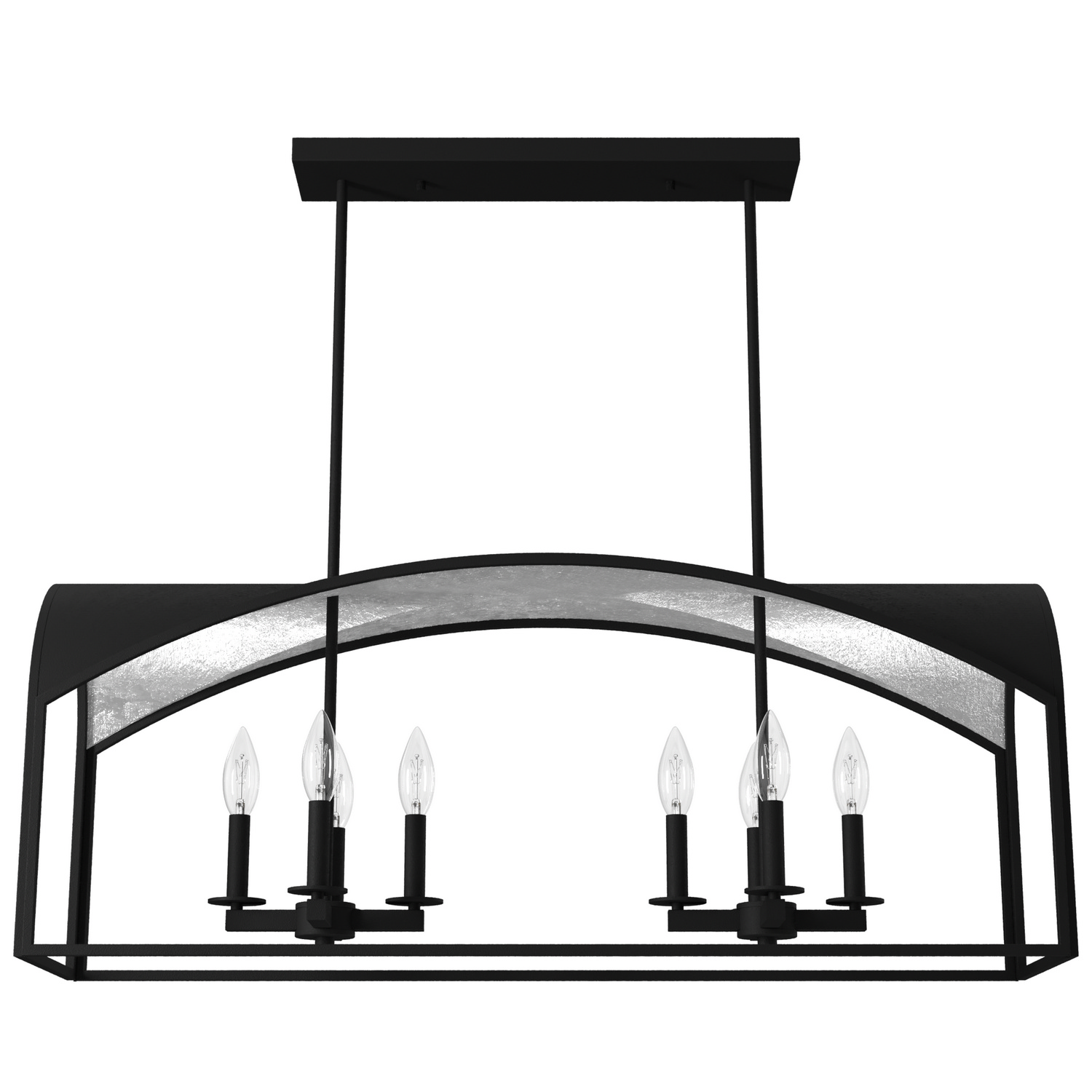Hunter Dukestown 8-Light Linear in Natural Iron