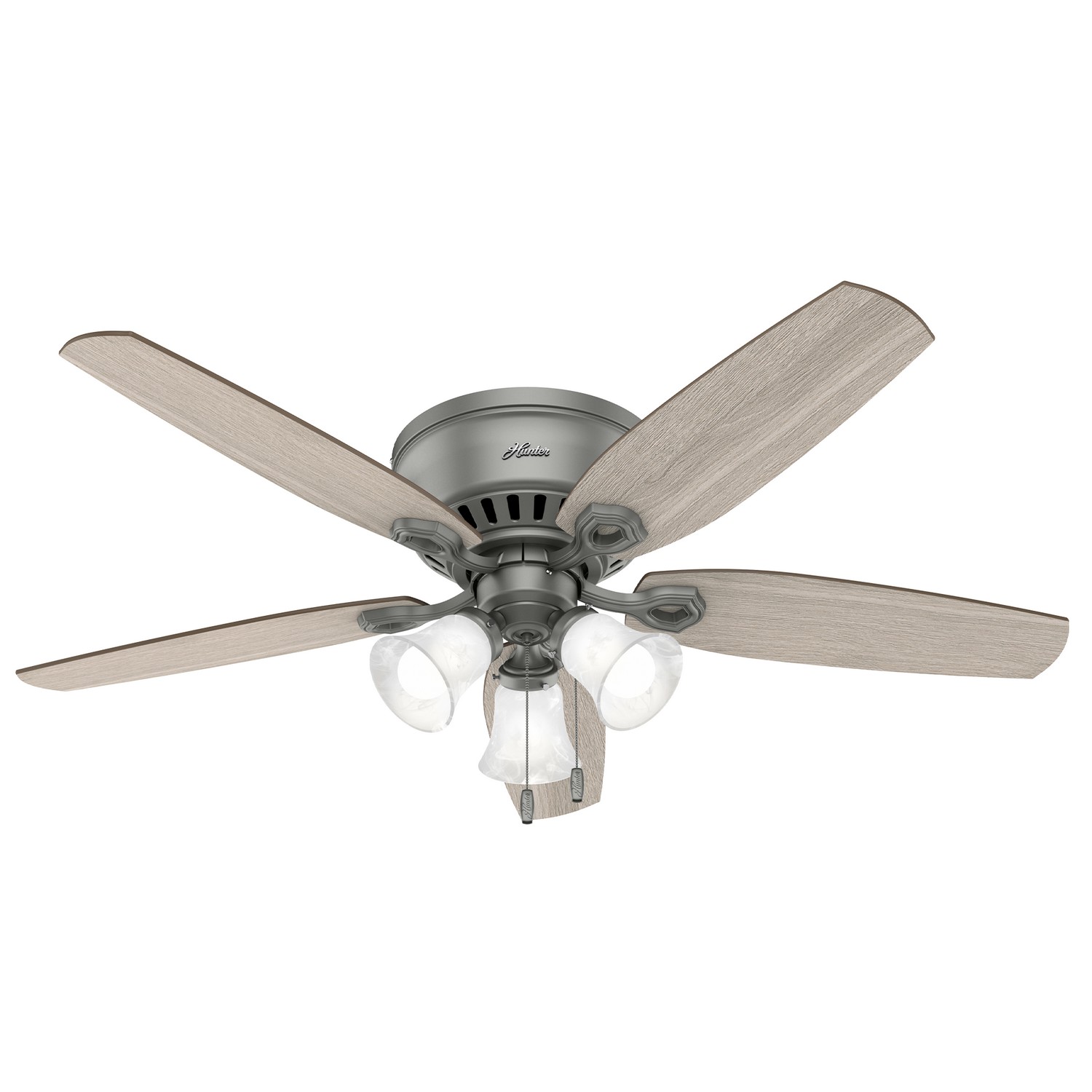 Builder 3-Light 52" Ceiling Fan in Matte Silver