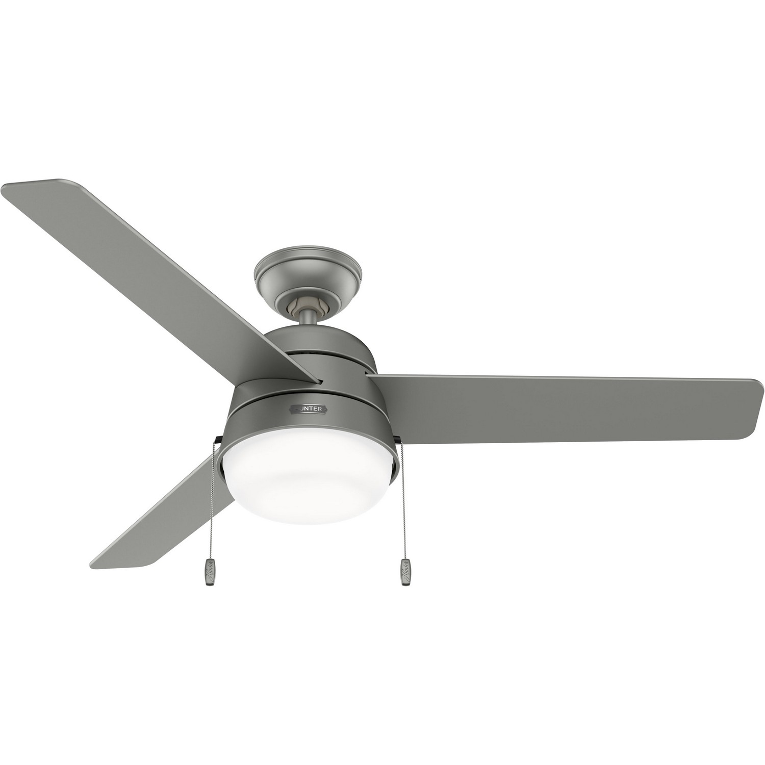 Aker 2-Light 52" Ceiling Fan in Matte Silver