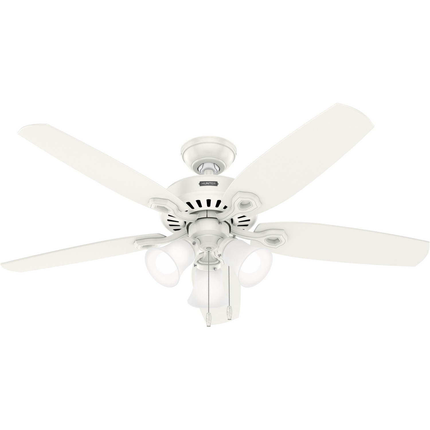 Builder 3-Light 52" Ceiling Fan in Fresh White