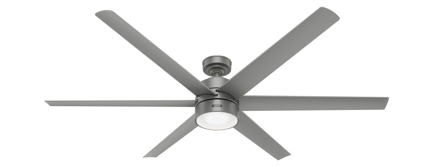 Solaria 1-Light 72" Ceiling Fan in Matte Silver