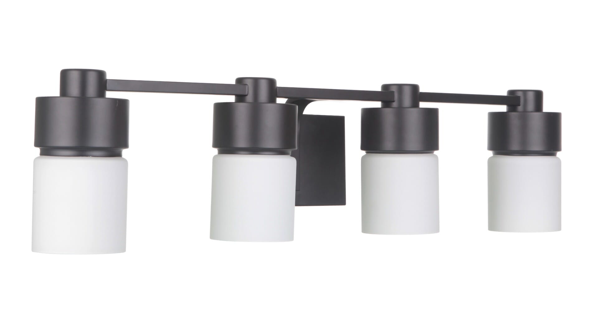 District 4-Light Bathroom Vanity Light in Flat Black